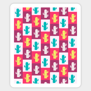 Cacti in rectangles Sticker